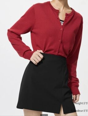 Uniqlo - Slit Skort In 09 Black